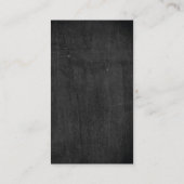 Rustikale Black Wood Business Card Visitenkarte (Rückseite)