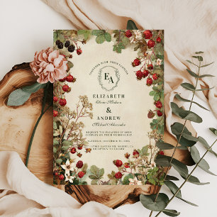 Rustikale BlackBerry Vineyard Wedding Einladung