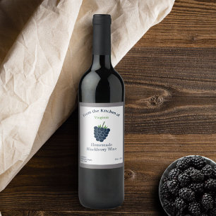 Rustikale BlackBerry Wein Flasche Etikett Aufklebe