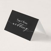 Rustikale Blacksmith-Kalligrafie-Hochzeitskarte (Rückseite)