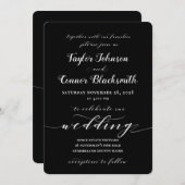 Rustikale Blacksmith White Calligraphy Wedding Einladung (Vorne/Hinten)