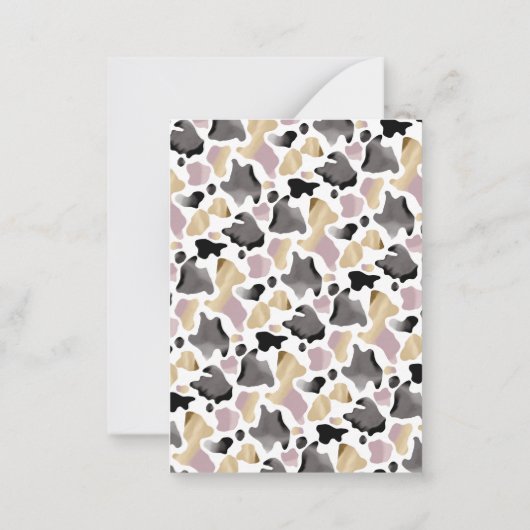 Rustikale Blankenkarte der heiligen Kuh Mitteilungskarte (Rückseite)