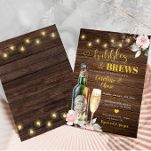 Rustikale Bläschen und Brause Paare Dusche Einladung