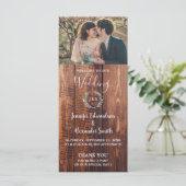 Rustikale Blätter auf Foto-Hochzeitskalender aus S Programm (Stehend Vorderseite)