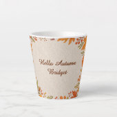 rustikale Blätter aus Holz und Bindemittel im Herb Milchtasse (Vorderseite)