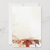 Rustikale Blätter Einladung (Rückseite)