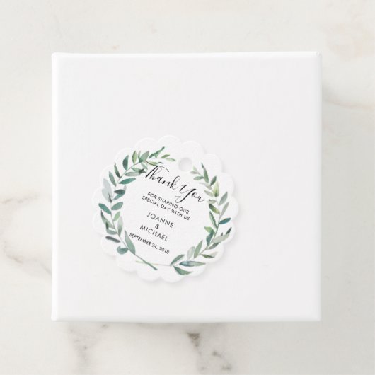 Rustikale Blätter für Wasserfarben - Hochzeit Viel Geschenkanhänger (Beispiel)