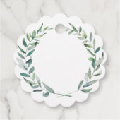 Rustikale Blätter für Wasserfarben - Hochzeit Viel Geschenkanhänger (Rückseite)