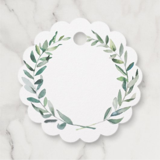 Rustikale Blätter für Wasserfarben - Hochzeit Viel Geschenkanhänger (Rückseite)