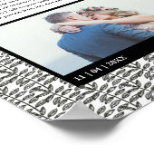 Rustikale Blätter Gewohnte Ehe-Foto-Ehevows Poster (Ecke)