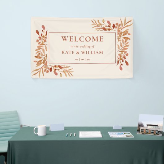 Rustikale Blätter Herbst Hochzeit im Herbst Willko Banner (Messeveranstaltung)