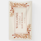 Rustikale Blätter Herbst Hochzeit im Herbst Willko Banner (Vertikal)