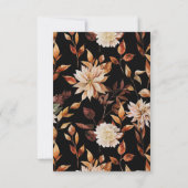 Rustikale Blätter Hochzeit im Herbst RSVP Karte (Rückseite)