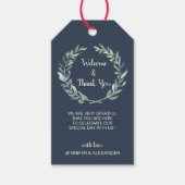 Rustikale Blätter Hochzeit Willkommenstasche Geschenkanhänger (Vorderseite)