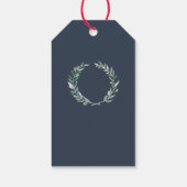 Rustikale Blätter Hochzeit Willkommenstasche Geschenkanhänger (Rückseite)