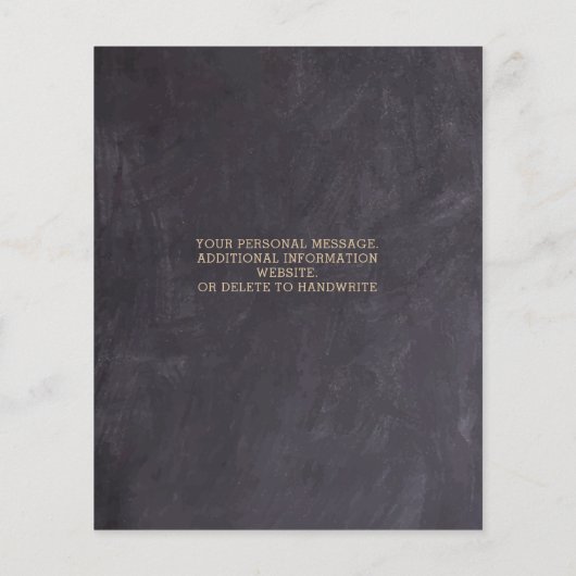 Rustikale Blätter Hochzeitsfeiern (Rückseite)