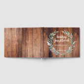 Rustikale Blätter in Aquarelltönen Gästebuch (Voll)