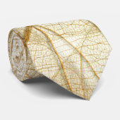 Rustikale Blätter in Beige Lace Krawatte (Gerollt)