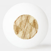 Rustikale Blätter in Beige Lace Tischtennisball (Rückseite)