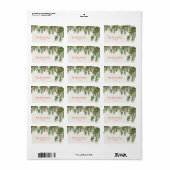 Rustikale Blätter Red Berry Weihnachtsansprache Adressaufkleber (Vorne)