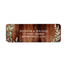 Rustikale Blätter, Rücksendeadresse aus Stallholz