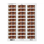 Rustikale Blätter, Rücksendeadresse aus Stallholz (Vorne)