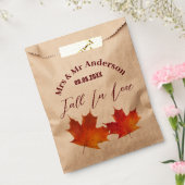 Rustikale Blätter sinken in der Liebe Gastgeschenk Geschenktütchen (Versiegelt)