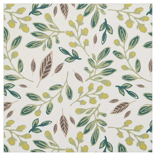 Rustikale Blätter Stoff (Muster)