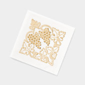 Rustikale Blätter Traubenstrauß Servietten Mit Folie (Links)