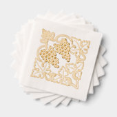 Rustikale Blätter Traubenstrauß Servietten Mit Folie (Insitu (Gestapelt))