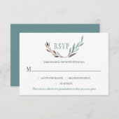 Rustikale Blätter UAWG RSVP Karte (Vorne/Hinten)