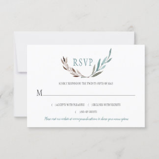 Rustikale Blätter UAWG RSVP Karte