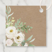 Rustikale Blätter und weißer Pop, wenn Gefallen Ta Geschenkanhänger (Rückseite)