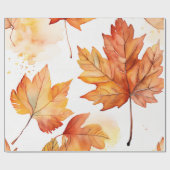 Rustikale Blätter: wärme Herbstmuster Geschenkpapier (Flach)