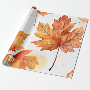 Rustikale Blätter: wärme Herbstmuster Geschenkpapier