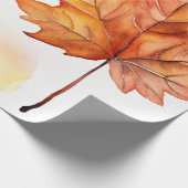 Rustikale Blätter: wärme Herbstmuster Geschenkpapier (Ecke)