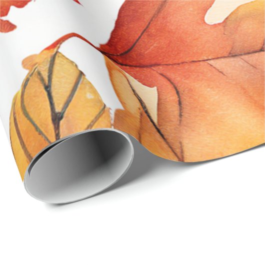 Rustikale Blätter: wärme Herbstmuster Geschenkpapier (Rolleneckpunkt)