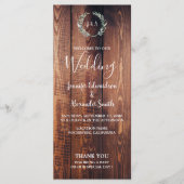 Rustikale Blätter zum Hochzeitsprogramm für Stallh Programm (Vorderseite)