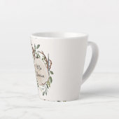 Rustikale Blattkalk-Holzscheibe Milchtasse (Rechte Ecke)