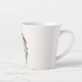 Rustikale Blattkalk-Holzscheibe Milchtasse (Rechts)