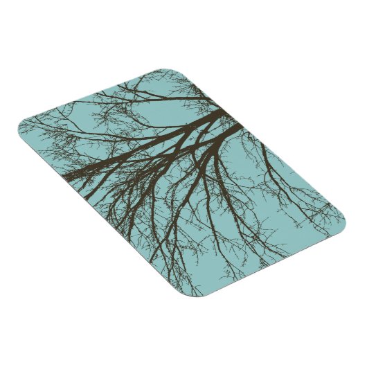 Rustikale, blaubraune Baumzweige Magnet (Rechte Seite)