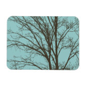 Rustikale, blaubraune Baumzweige Magnet (Horizontal)