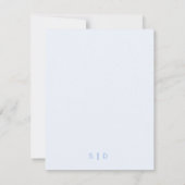 Rustikale blaue Hochzeit mit Blumen RSVP Karte (Rückseite)