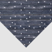 Rustikale blaue Holzsterne  Seidenpapier (Ausschnitt)