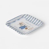 Rustikale Blaue Jeans-Baby-Party Pappteller (Gewinkelt)