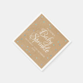 Rustikale blaue Liebe Herz Baby Boy Sprinkle/Dusch Serviette (Ecke)