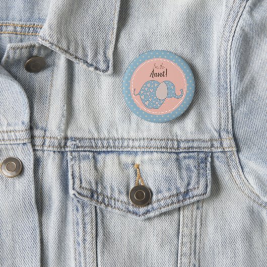 Rustikale blaue neutrale Babyparty bin ich die Button (Beispiel)