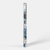 Rustikale blaue Tür mit Daisis - Kernnetz Samsung Galaxy Hülle (Rechte Seite)