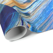 rustikale blaue Wacholderbuschholzbretter Geschenkpapier (Rolleneckpunkt)