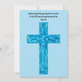 Rustikale blaue Wasserfarbe Cross Faith Flat Note  Dankeskarte (Vorderseite)